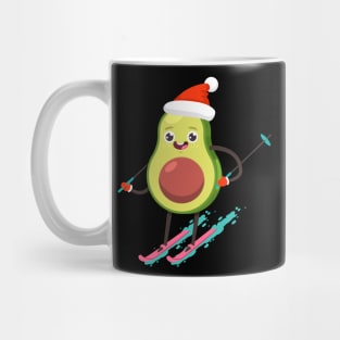 Christmas Avocado Ski Mug